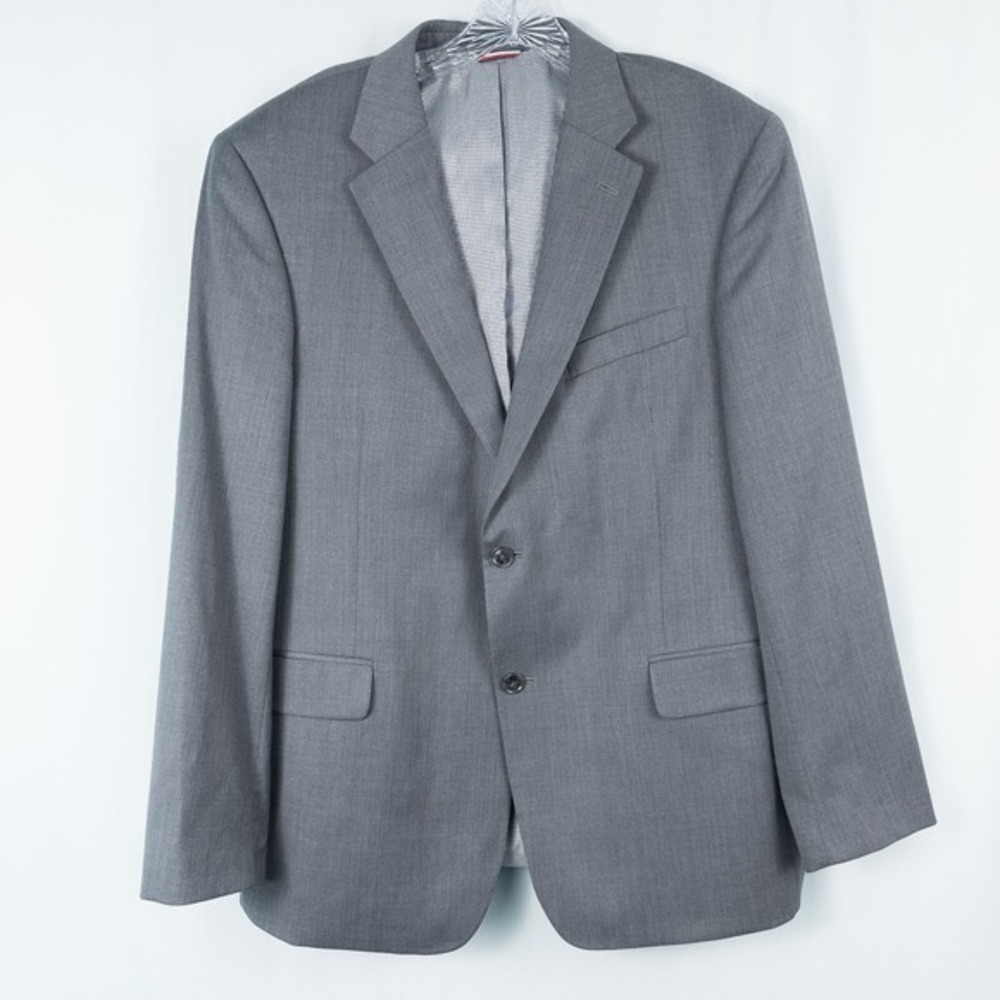 Tommy‎ Hilfiger Wool Blend Blazer Mens 44R Gray Two Button Single Breasted